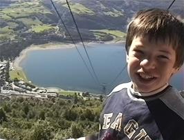 Kieron on Mount Hangur after taking the Voss Cableway, Hangursbanen, up from Voss